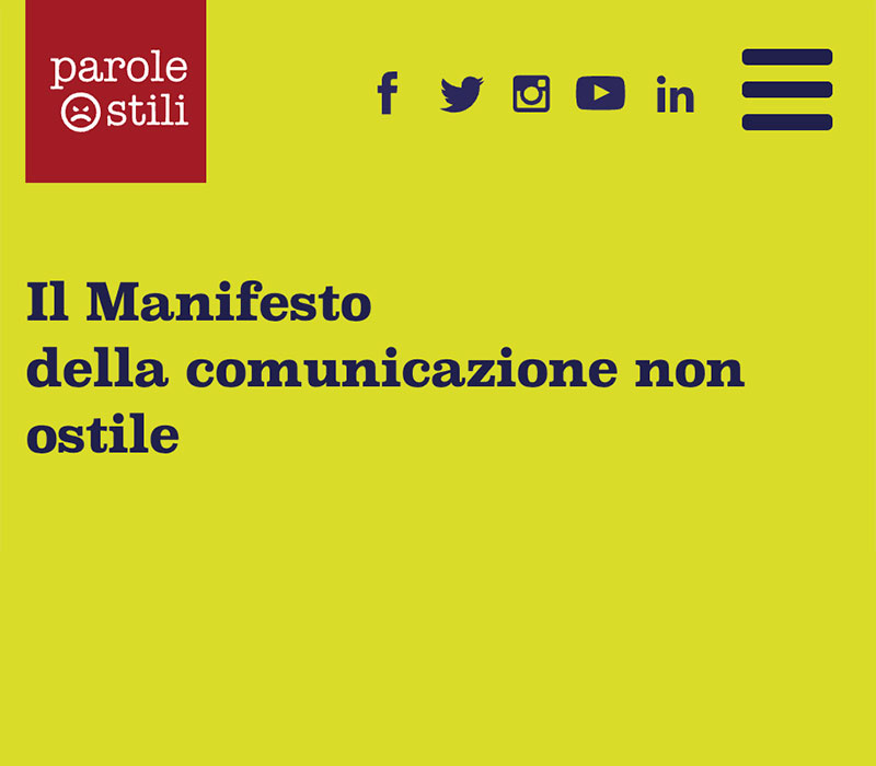Manifesto della comunicazione non ostile sottoscritto dalla Cassina